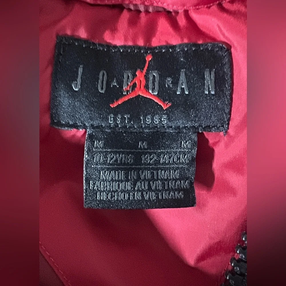Jordan Kids Red and Black Puffer Jacket